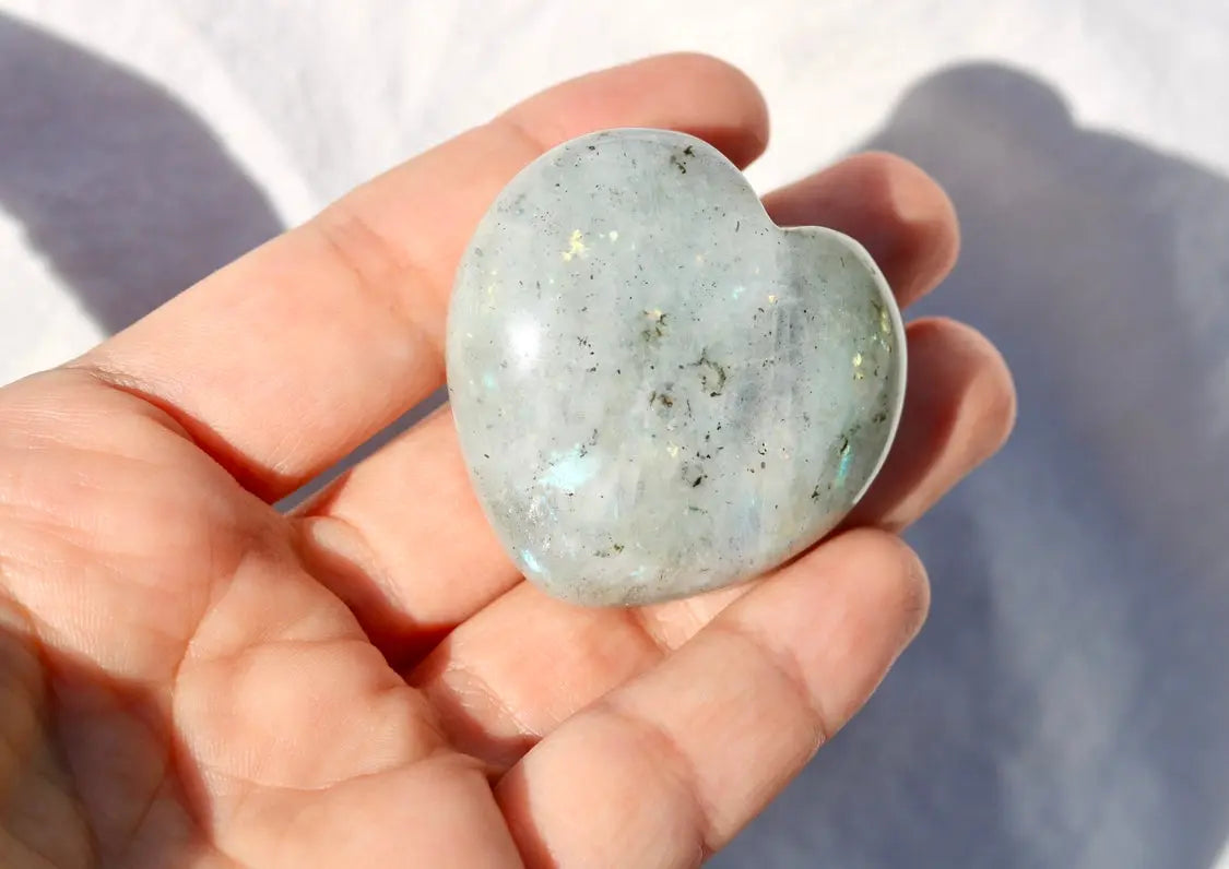 Grigri Coeur Labradorite 🤍 Protection & Intuition - GrigriMagic