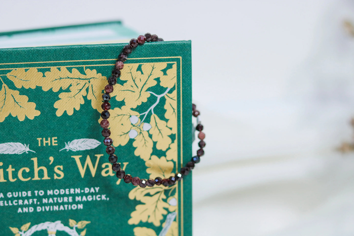 Bracelet Facetté Grenat Rouge 🌙 Protection Equilibre Courage