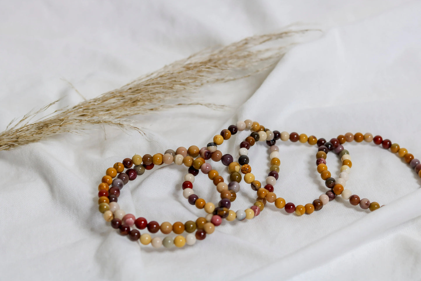 Bracelet perles Jaspe Mokaite 🌟 Calme Confiance Protection