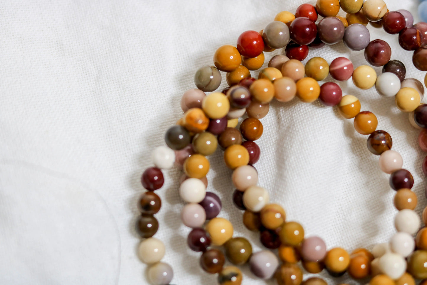 Bracelet perles Jaspe Mokaite 🌟 Calme Confiance Protection