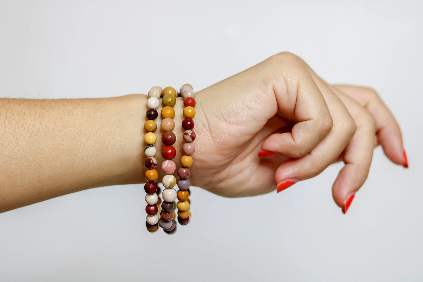 Bracelet perles Jaspe Mokaite 🌟 Calme Confiance Protection