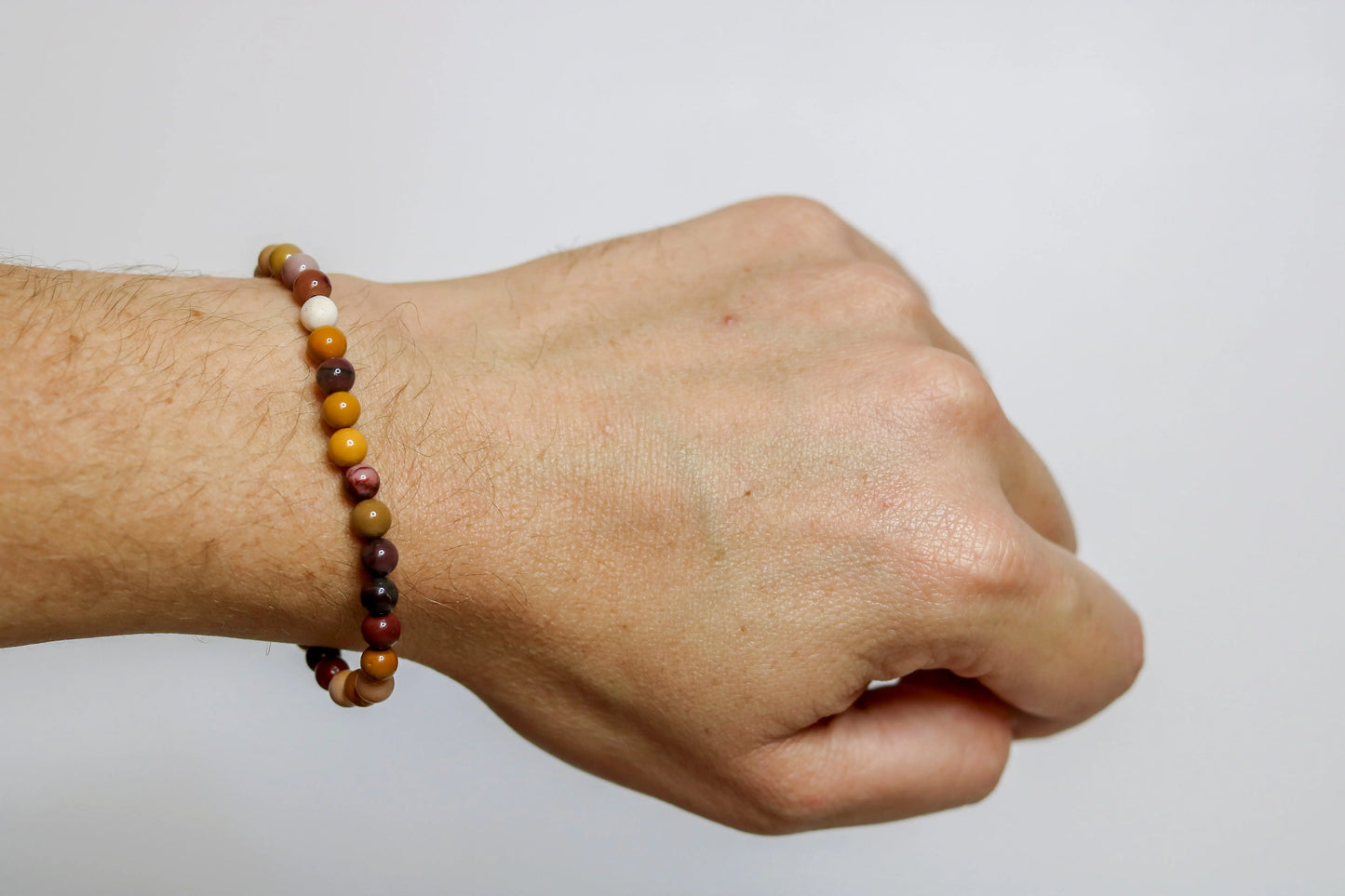 Bracelet perles Jaspe Mokaite 🌟 Calme Confiance Protection