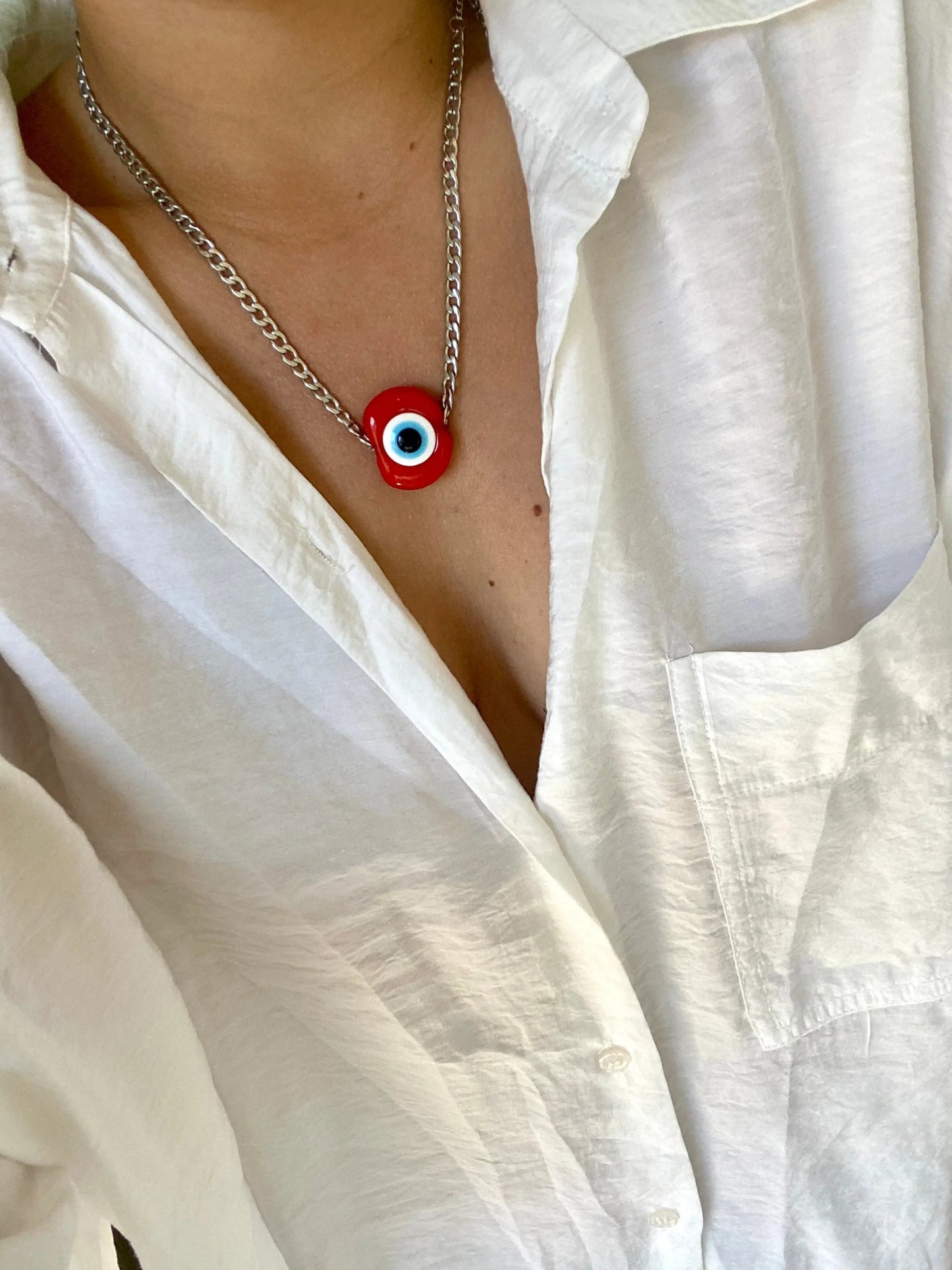 Collier Lucky Witch 🧿 Argent - GrigriMagic
