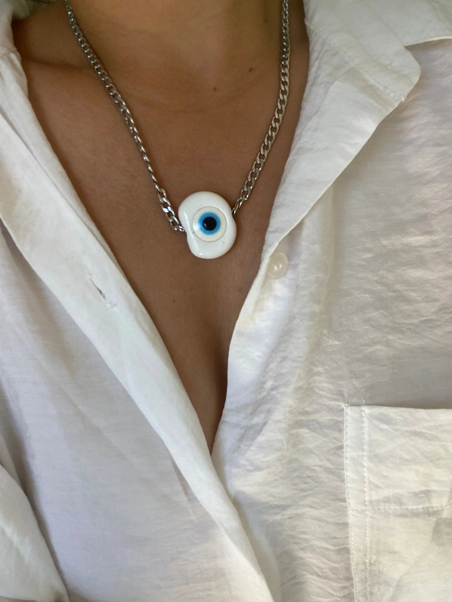 Collier Lucky Witch 🧿 Argent - GrigriMagic