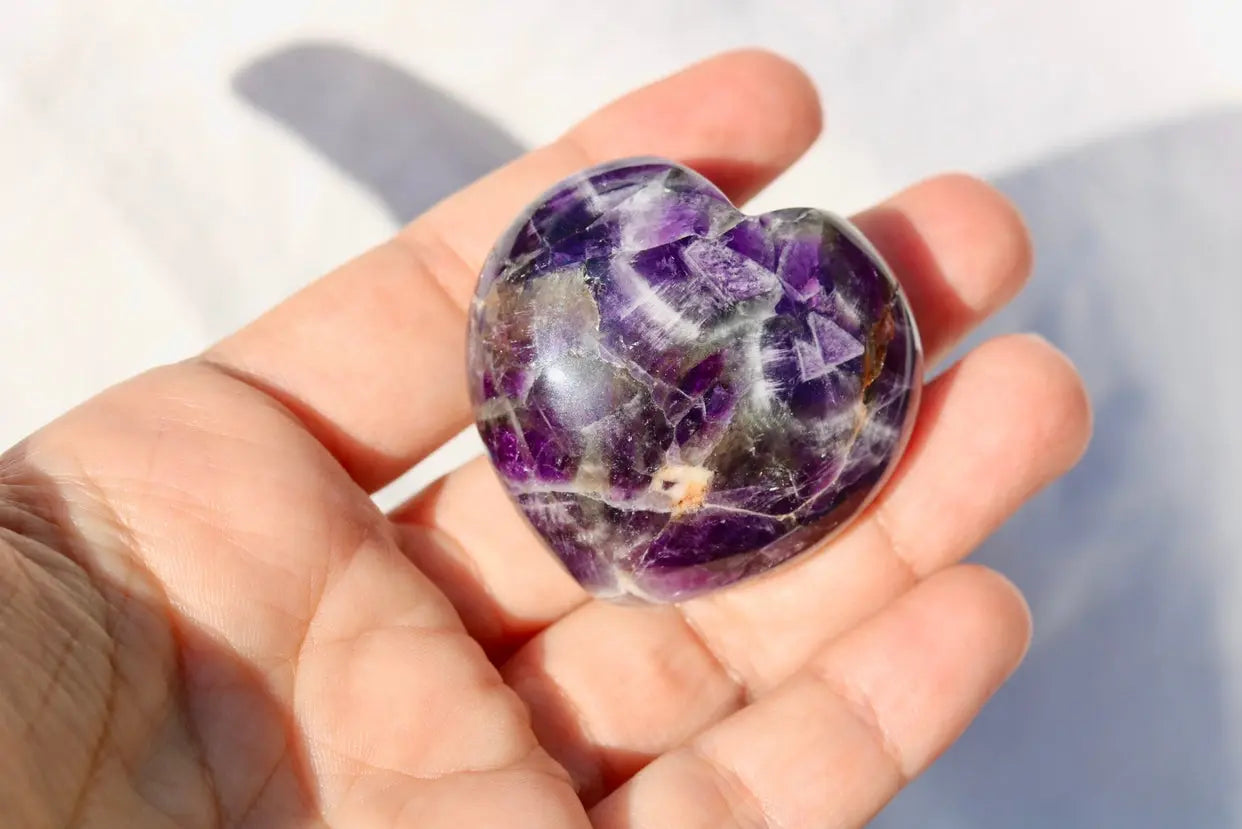 Amethyst Heart Grigri 🖤 Protection & Balance