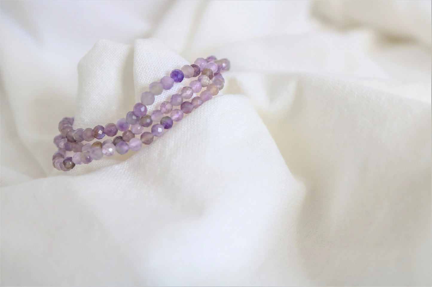 Amethyst faceted bracelet ✨ Protection, Balance, Wisdom.