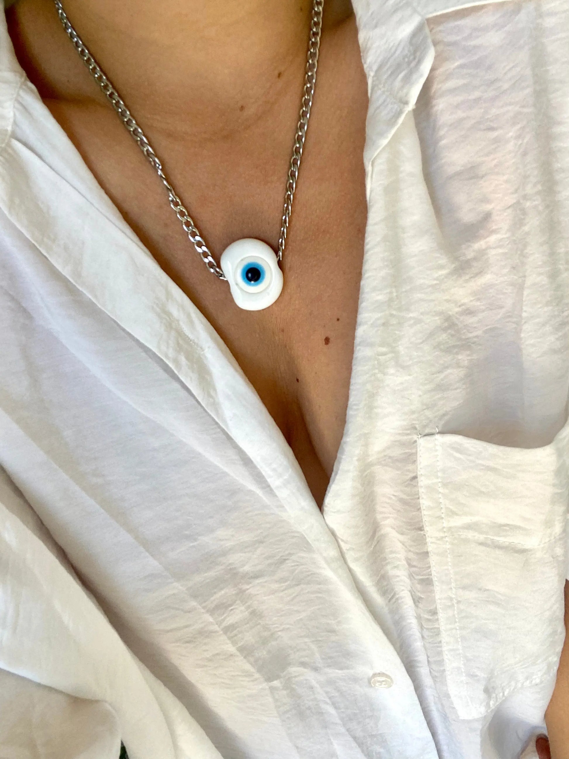 Collier Lucky Witch 🧿 Argent - GrigriMagic 