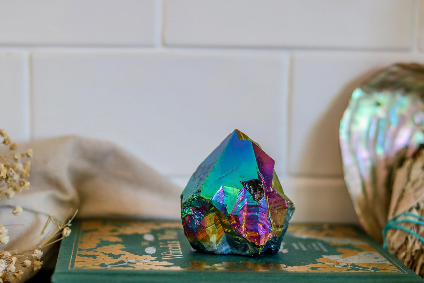 Quartz Aura 🌙 Pointe d'Améthyste en Titane