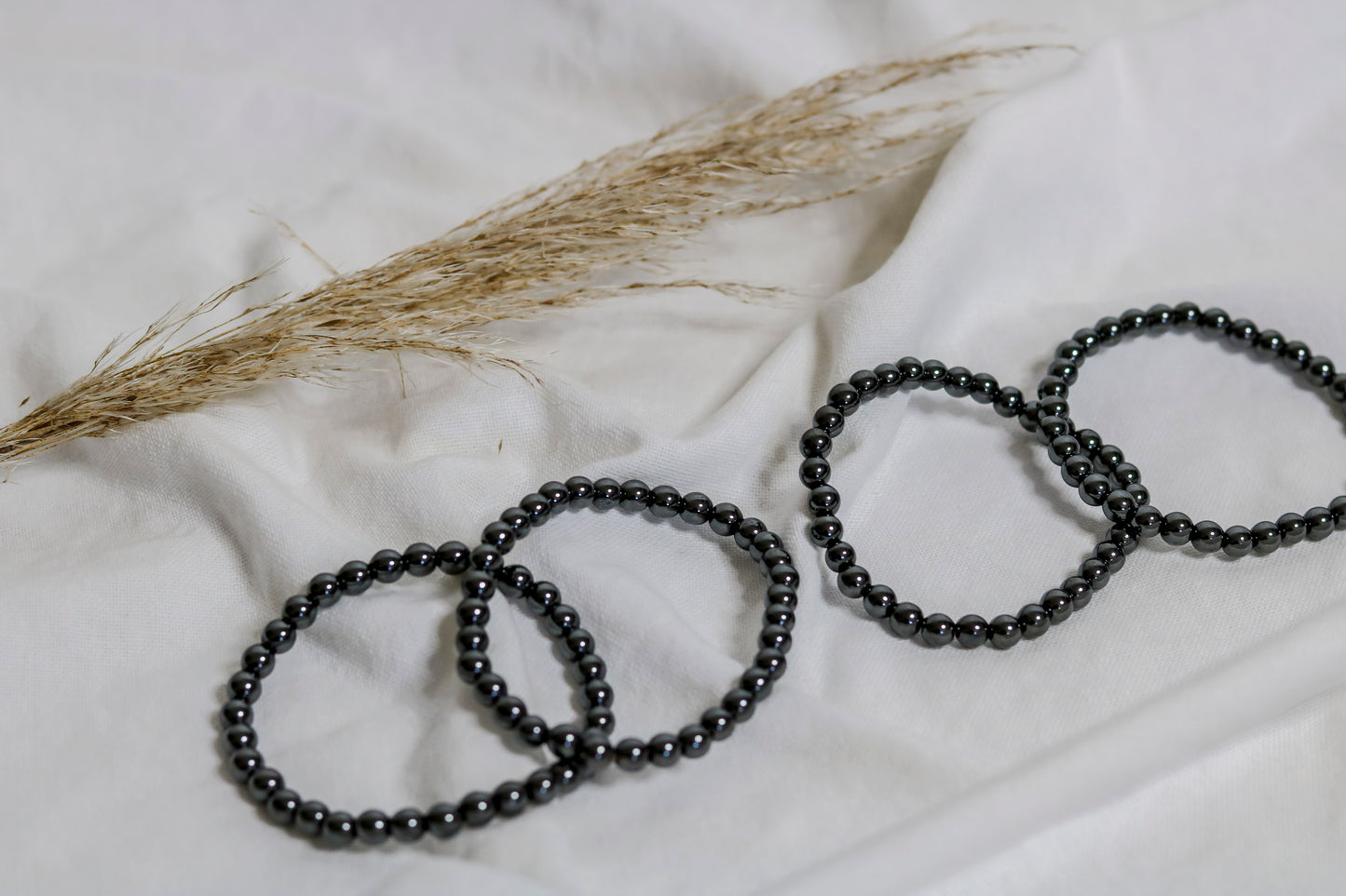 Bracelet perles Hematite 🌟 Protection Confiance Harmonie