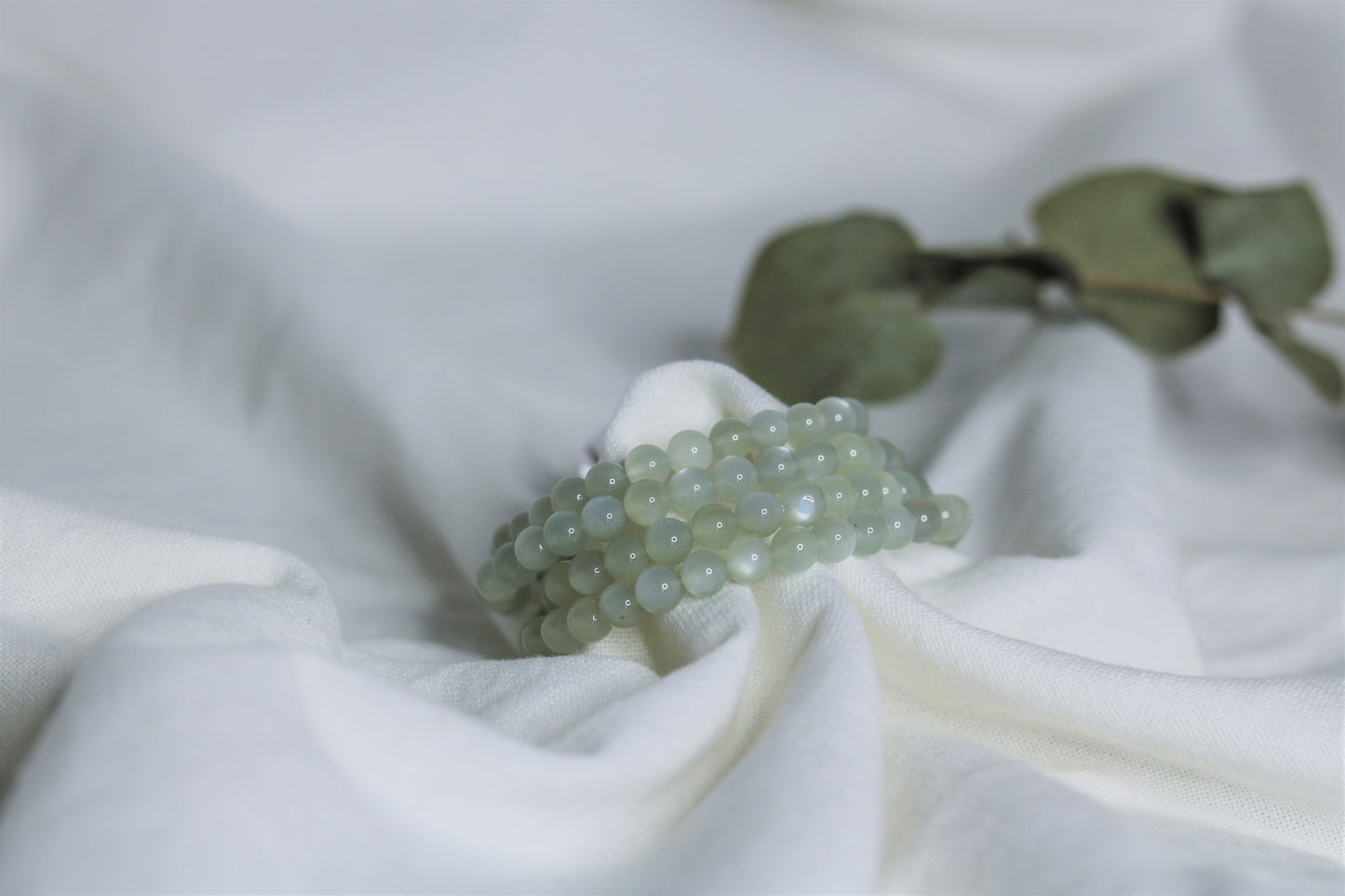 Bracelet perles Pierre De Lune beige🌟 Intuition Inspiration Harmonie