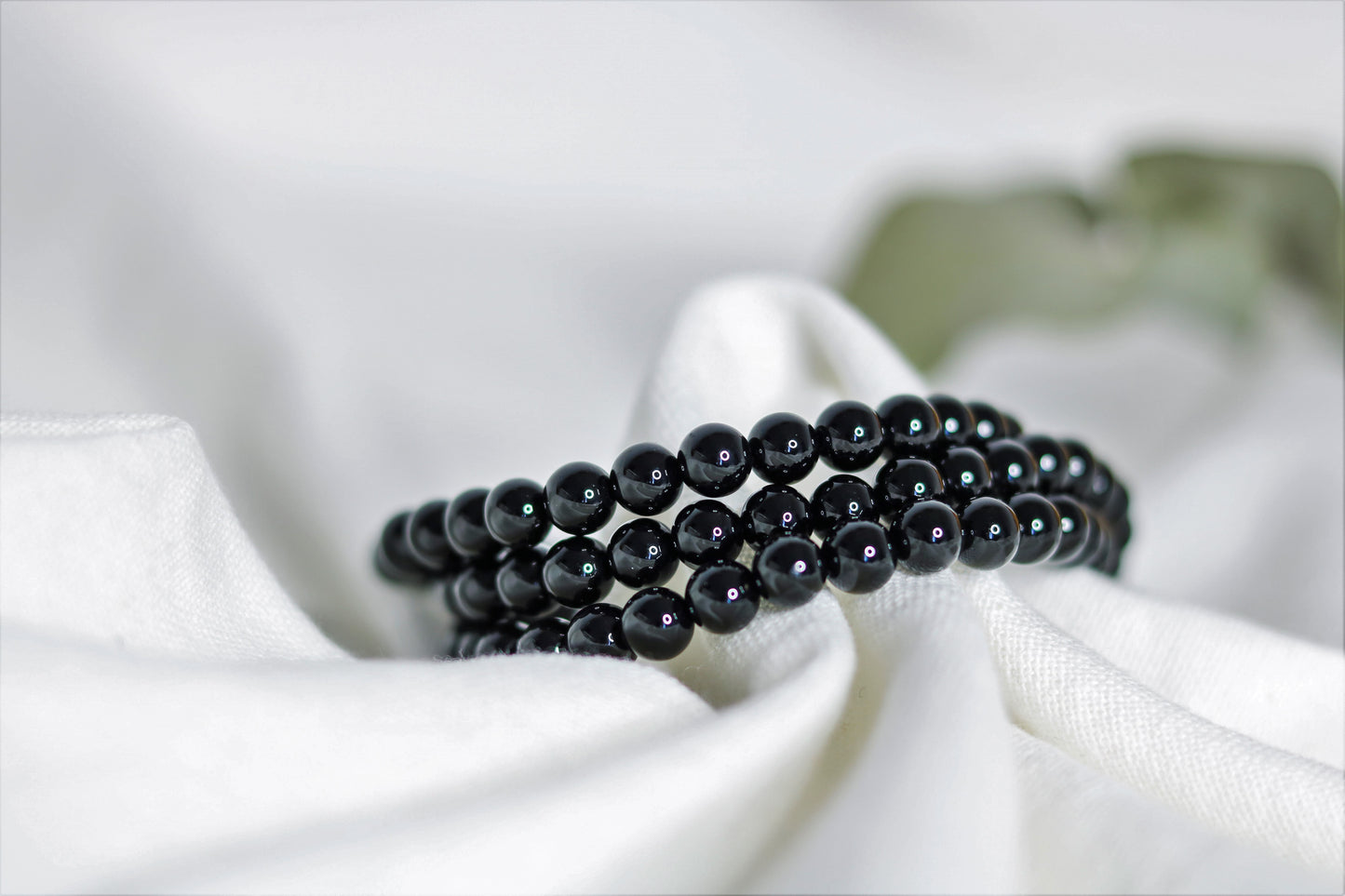 Bracelet perle Obsidienne Céleste ✨ Protection Transformation Stabilité