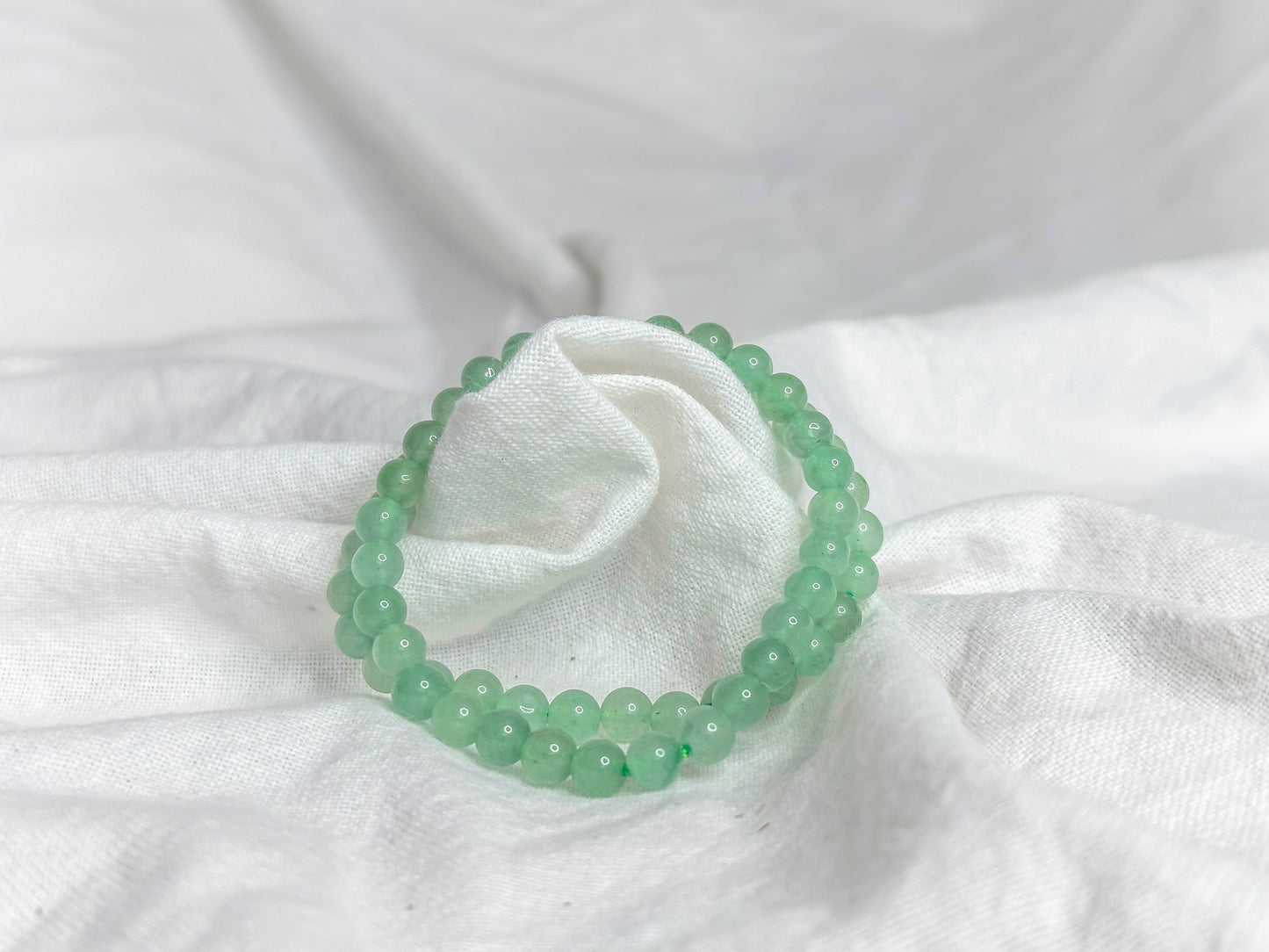 Bracelet perle aventurine verte 🌟 Harmonie Sérénités Confiance