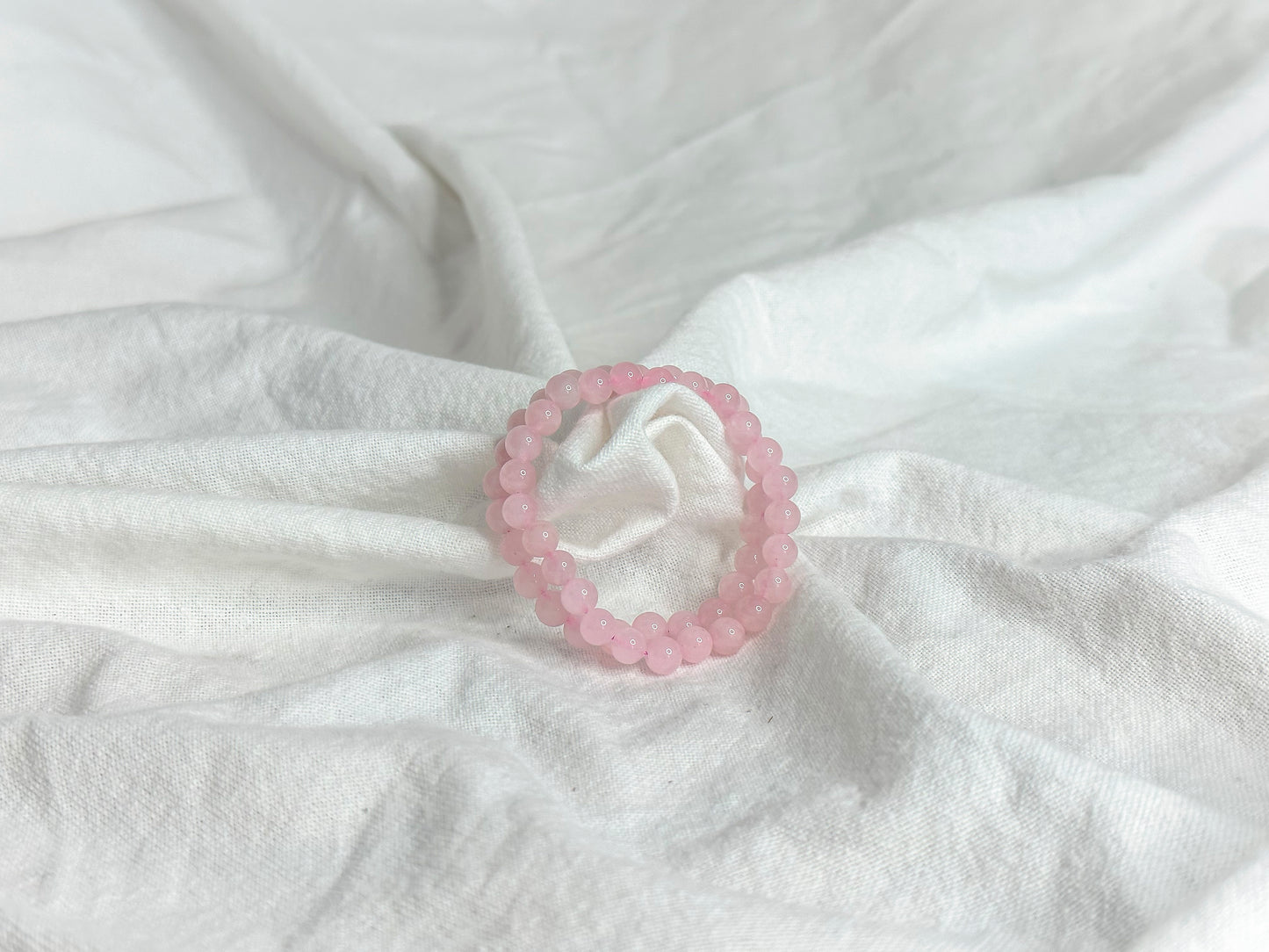 Bracelet perle Enfant Quartz rose ✨Porte Bonheur Amour Calme