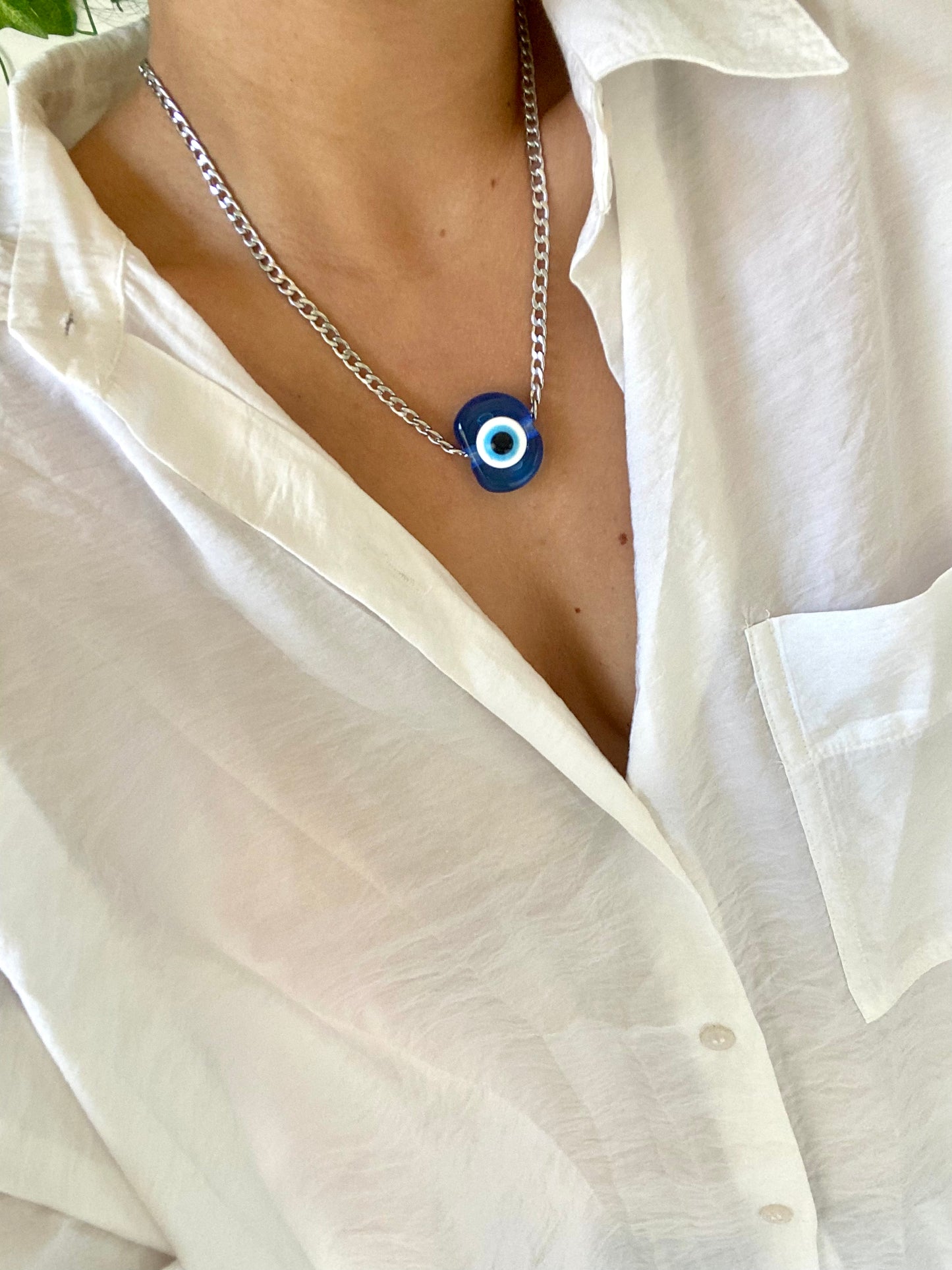 Collier Lucky Witch 🧿 Argent
